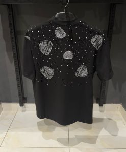 Alternative view of Louis V Black T Shirt with White Dot