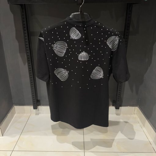 Louis V Black T Shirt with White Dot - Image 2