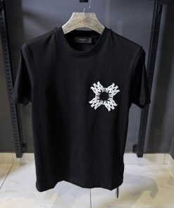 AR Black Logo Printed T Shirt
