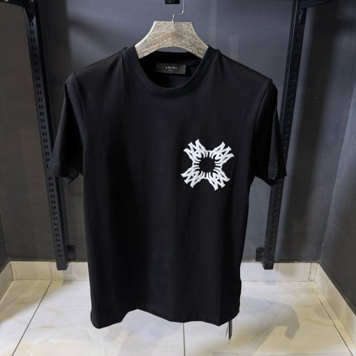AR Black Logo Printed T Shirt