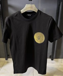 BLM Boys Black Cotton Coin Logo T-Shirt