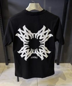 AR Black Logo Printed T Shirt