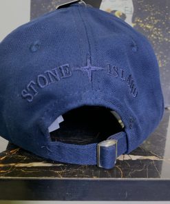 Alternative view of Stone Island Logo cap in Blu Marine