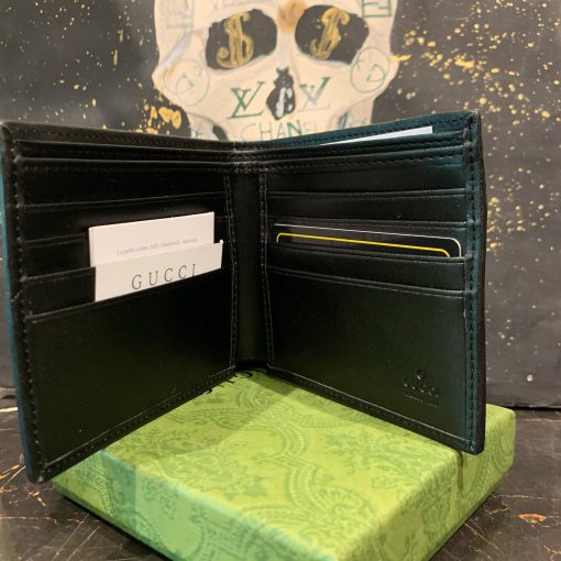 GC Black Leather Web Bifold Wallet - Image 2