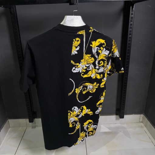 VR Jeans Couture Barocco print T shirt BlacK - Image 2