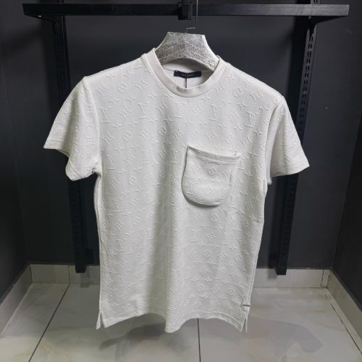 Louis V 3D Pocket Full Monogram T Shirt  White