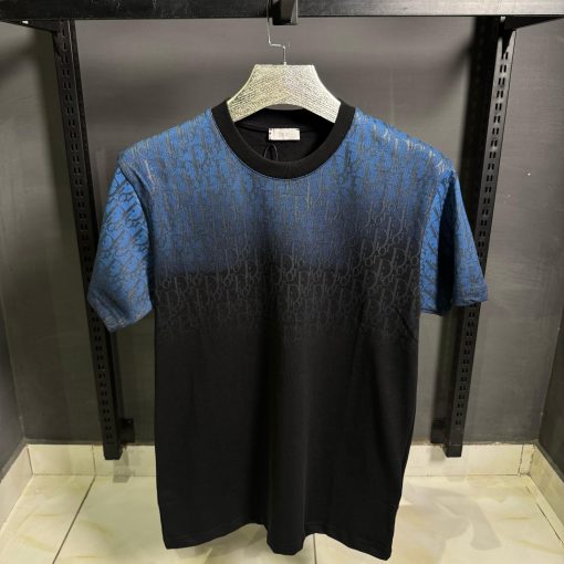 DR Blue Gradient Oblique Black T Shirt