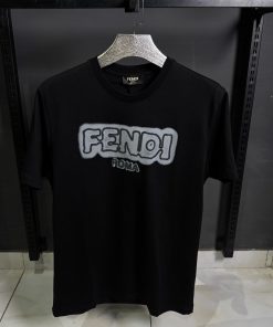 FF Vintage Fendi  big logo black t shirt