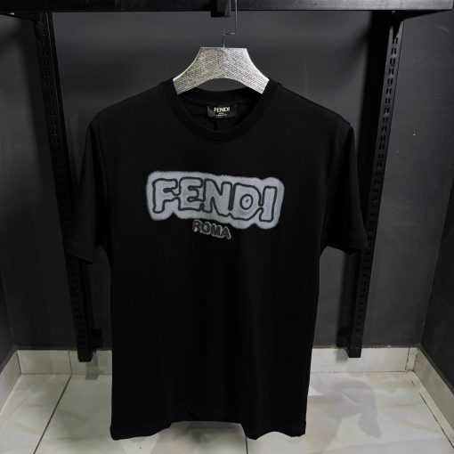 FF Vintage Fendi  big logo black t shirt