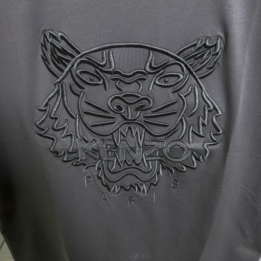 KNZ Grey Blanket Stitch Tiger T Shirt - Image 2