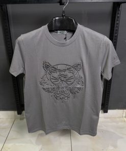 KNZ Grey Blanket Stitch Tiger T Shirt