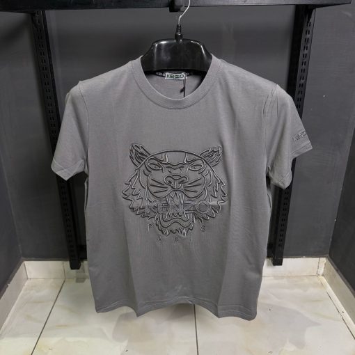 KNZ Grey Blanket Stitch Tiger T Shirt