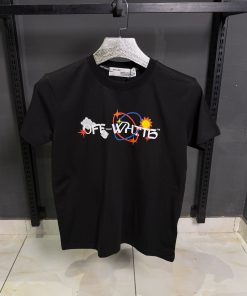 OFFW Front Print Black T Shirt