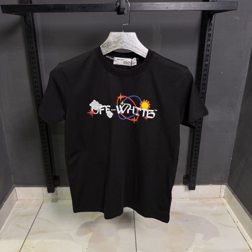 OFFW Front Print Black T Shirt