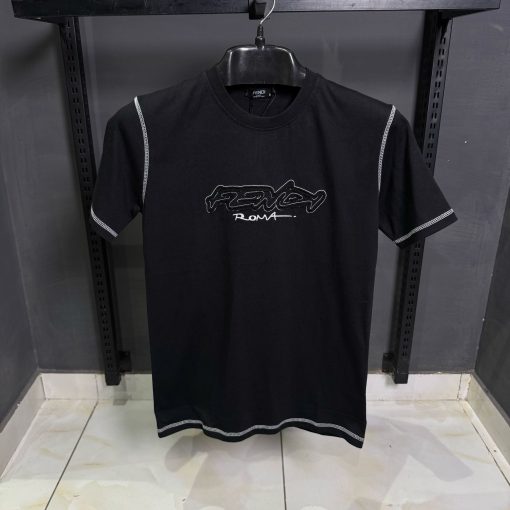 FF Embroidered black T Shirt