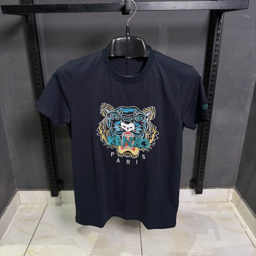 KNZ Big Logo Embroidered Black  T Shirt