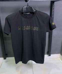BLM Embroidered  Front Logo Black T Shirt