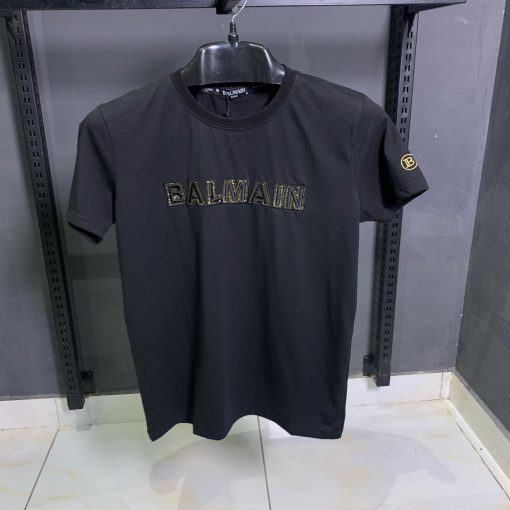 BLM Embroidered  Front Logo Black T Shirt