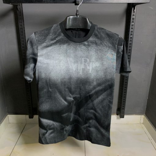 AR Front Print Black T Shirt