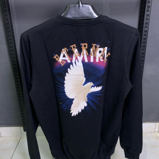 AR Black Sweater Shirt Front Back Print - Image 3