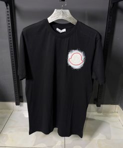 MN Black t Shirt  with a front patch and back print