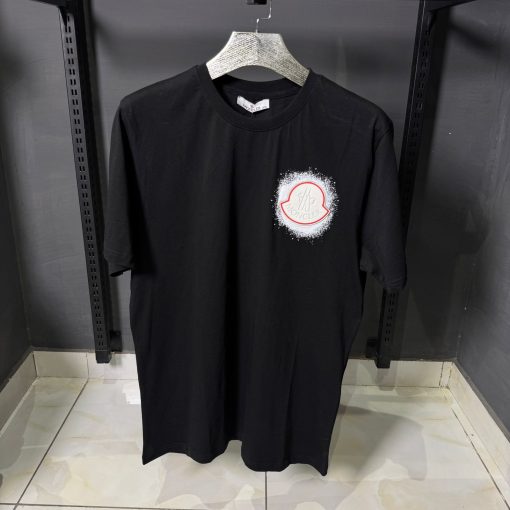 MN Black t Shirt  with a front patch and back print