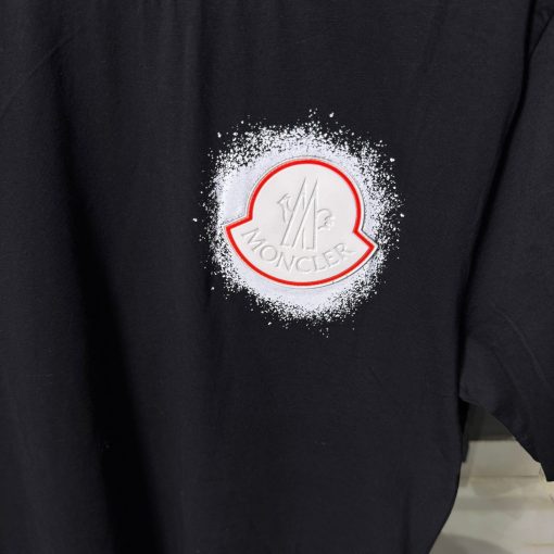MN Black t Shirt  with a front patch and back print - Image 3