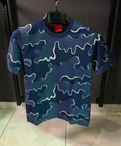 HU Blue Allover Print T Shirt