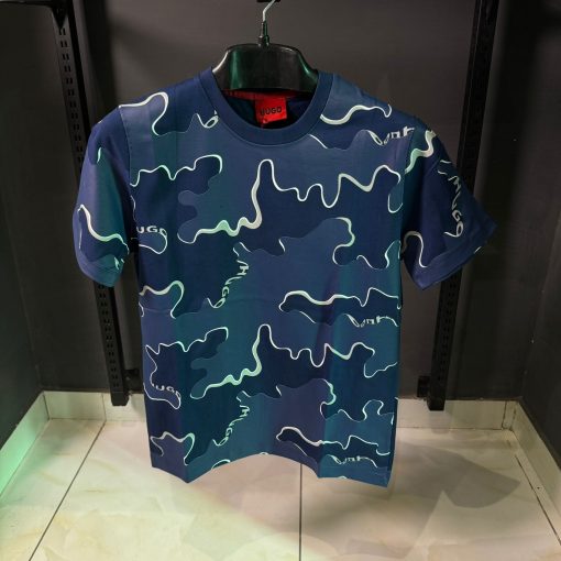 HU Blue Allover Print T Shirt