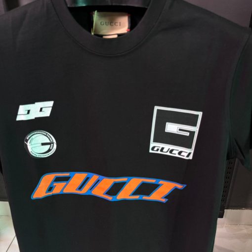 GC Front Print Black T Shirt - Image 2