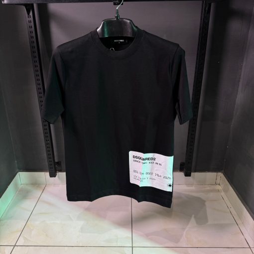 DSQ Barcode Patch Black T Shirt