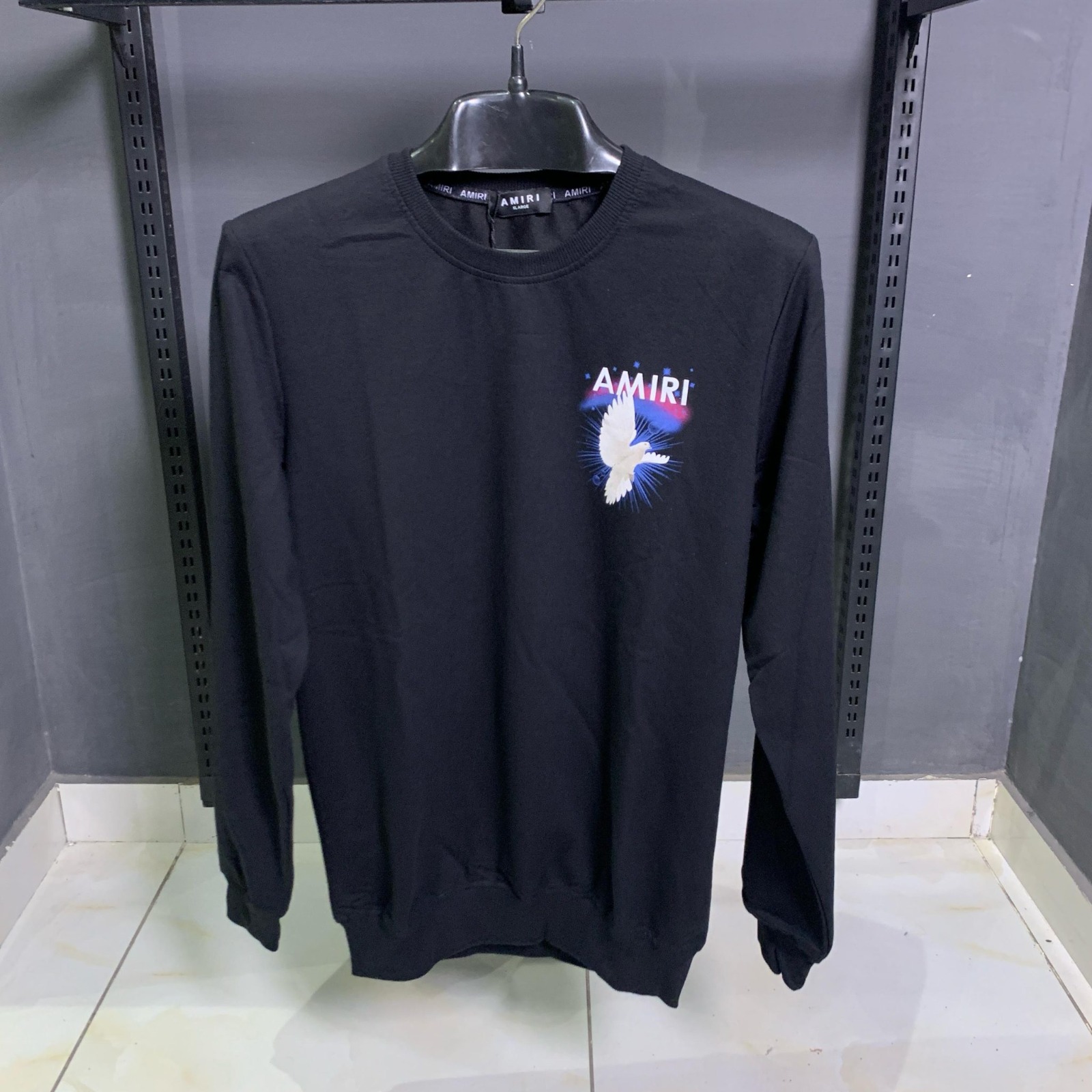 AR Black Sweater Shirt Front Back Print - Image 2