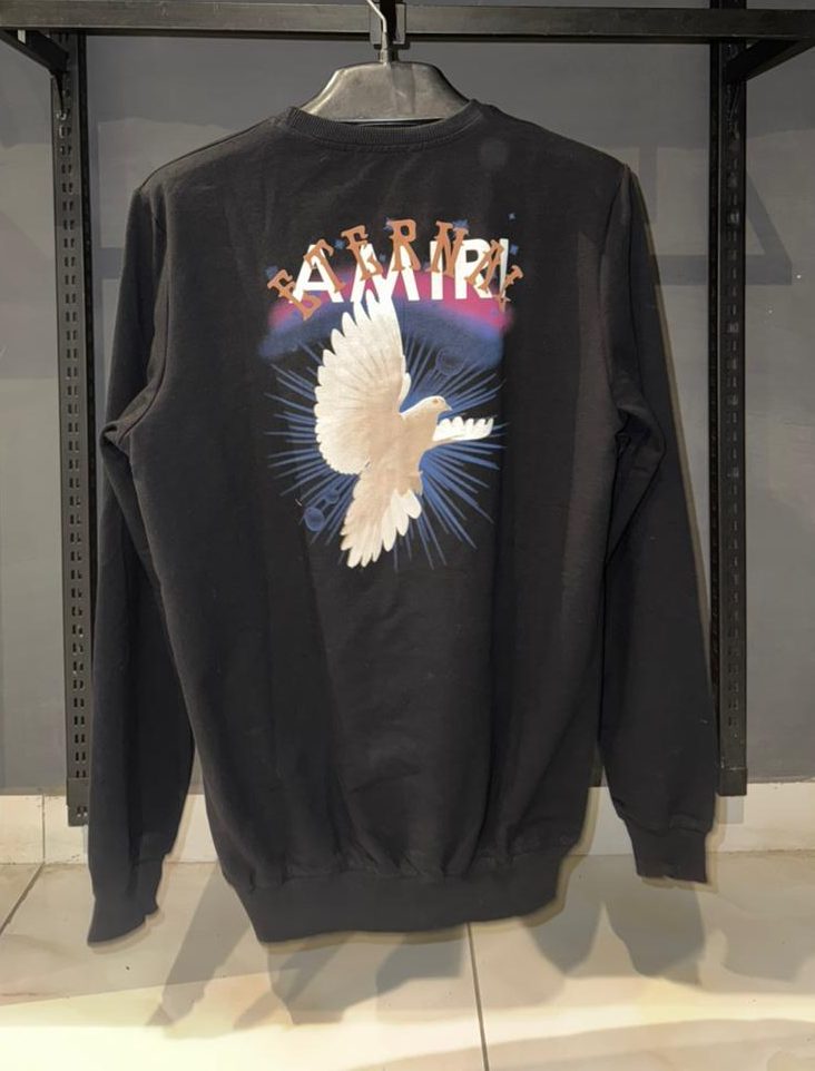 AR Black Sweater Shirt Front Back Print