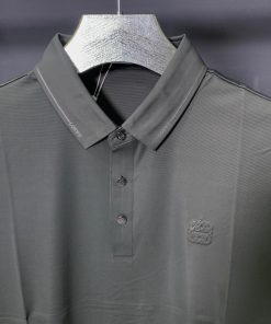 Alternative view of LOW Designer Classic Fit Polo Shirt Deep Olive Green