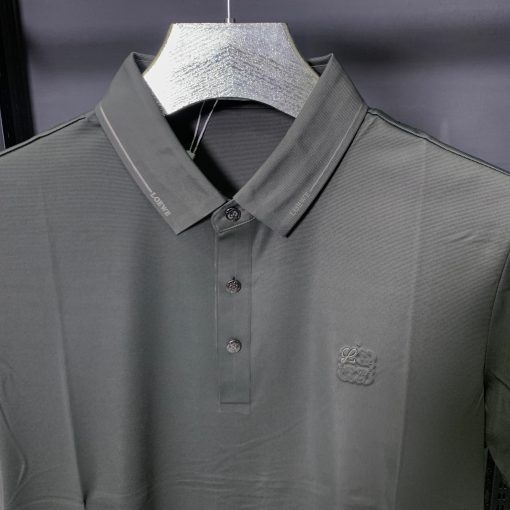 LOW Designer Classic Fit Polo Shirt Deep Olive Green - Image 2