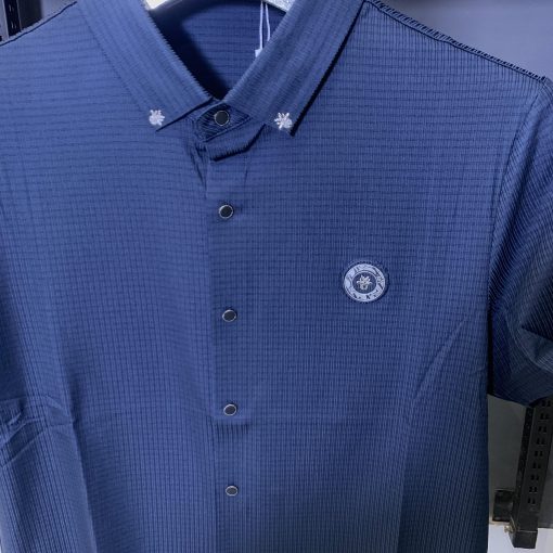 DR Navy Button Down Polo Shirt - Image 2
