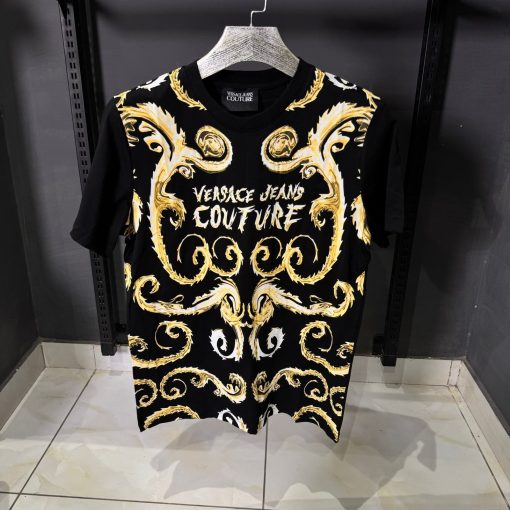 VR Jeans Couture Baroque Print T Shirt