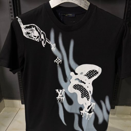 Louis V Front Printed Black T Shirt - Image 2