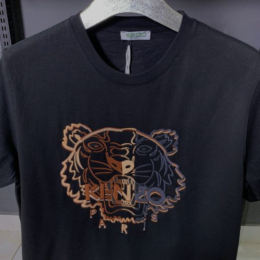KNZ Tiger Embroidered Black T Shirt - Image 2