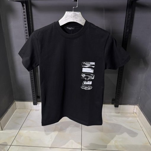 DR White Logo Stack Black T Shirt