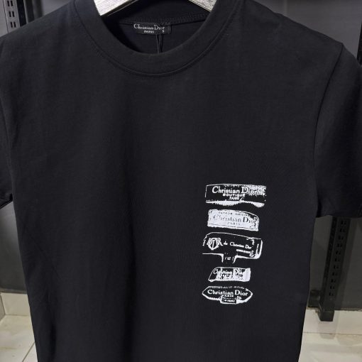 DR White Logo Stack Black T Shirt - Image 2