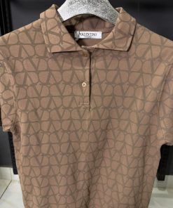 Alternative view of VLN Beige Monogram Brown Polo Shirt