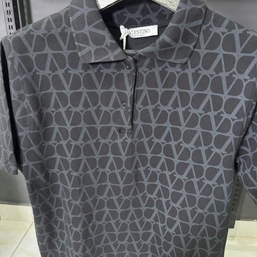 VLN All Over Monogram Polo Shirt - Image 2