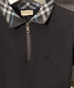 Alternative view of BR Black Check Collar Polo Shirt