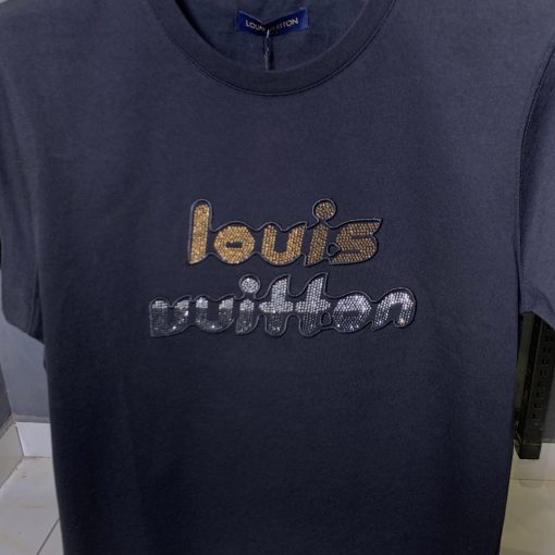 Louis V Bead Embroidered Cotton T shirt - Image 2