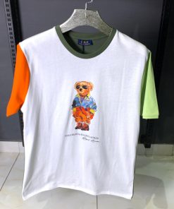 PL Ralph Lauren Boy's Paneled Polo Bear Crewneck T Shirt