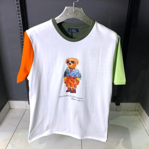 PL Ralph Lauren Boy's Paneled Polo Bear Crewneck T Shirt
