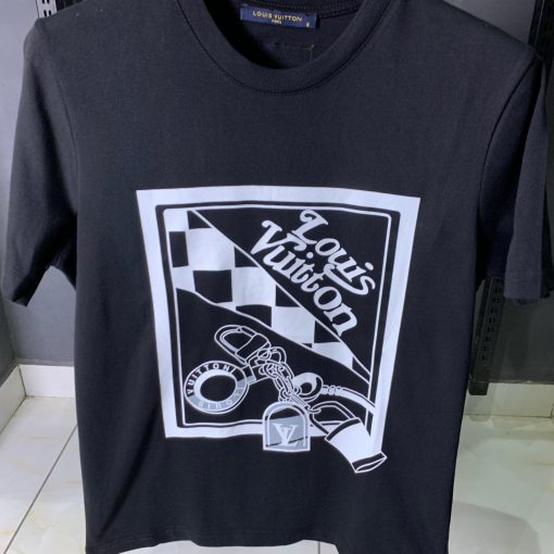 Louis V T Shirt Front Logo Print - Image 2
