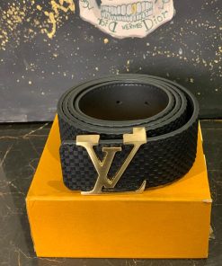 Alternative view of Louis V  Velvet Belt Gold Buckle