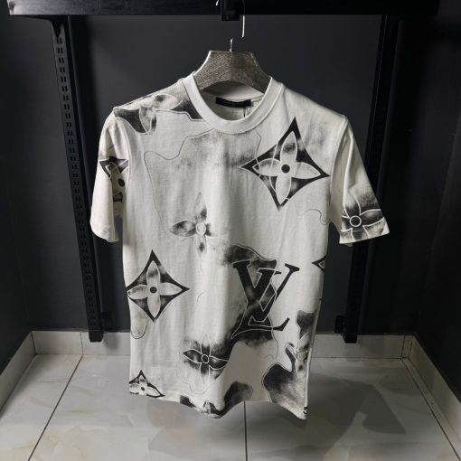 Louis V White Watercolor T Shirt